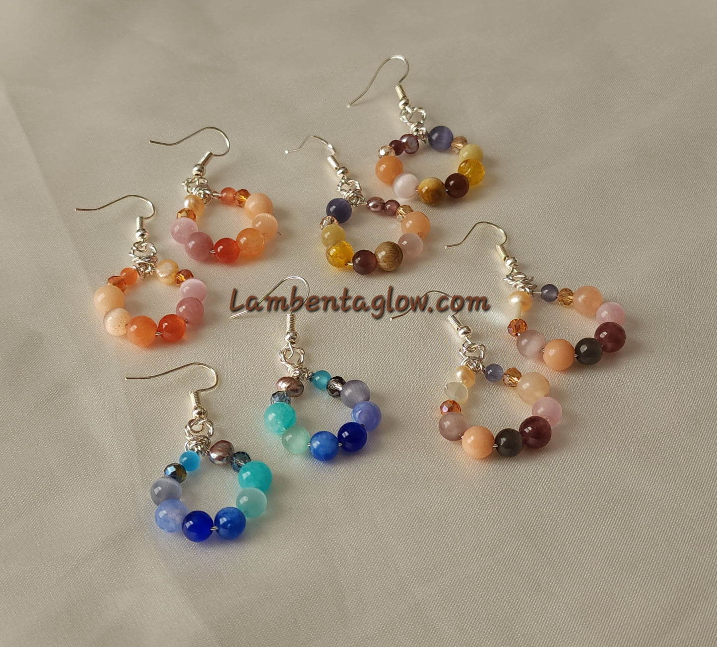 Natural Stone & Cateye Loops