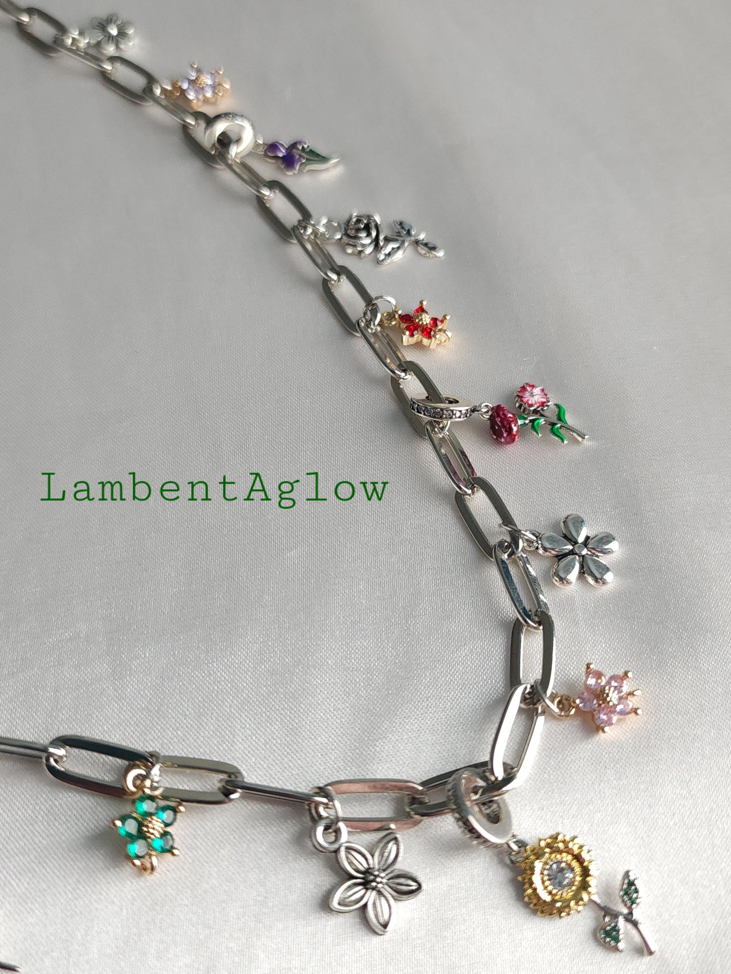 Floral Garden Charm Necklace