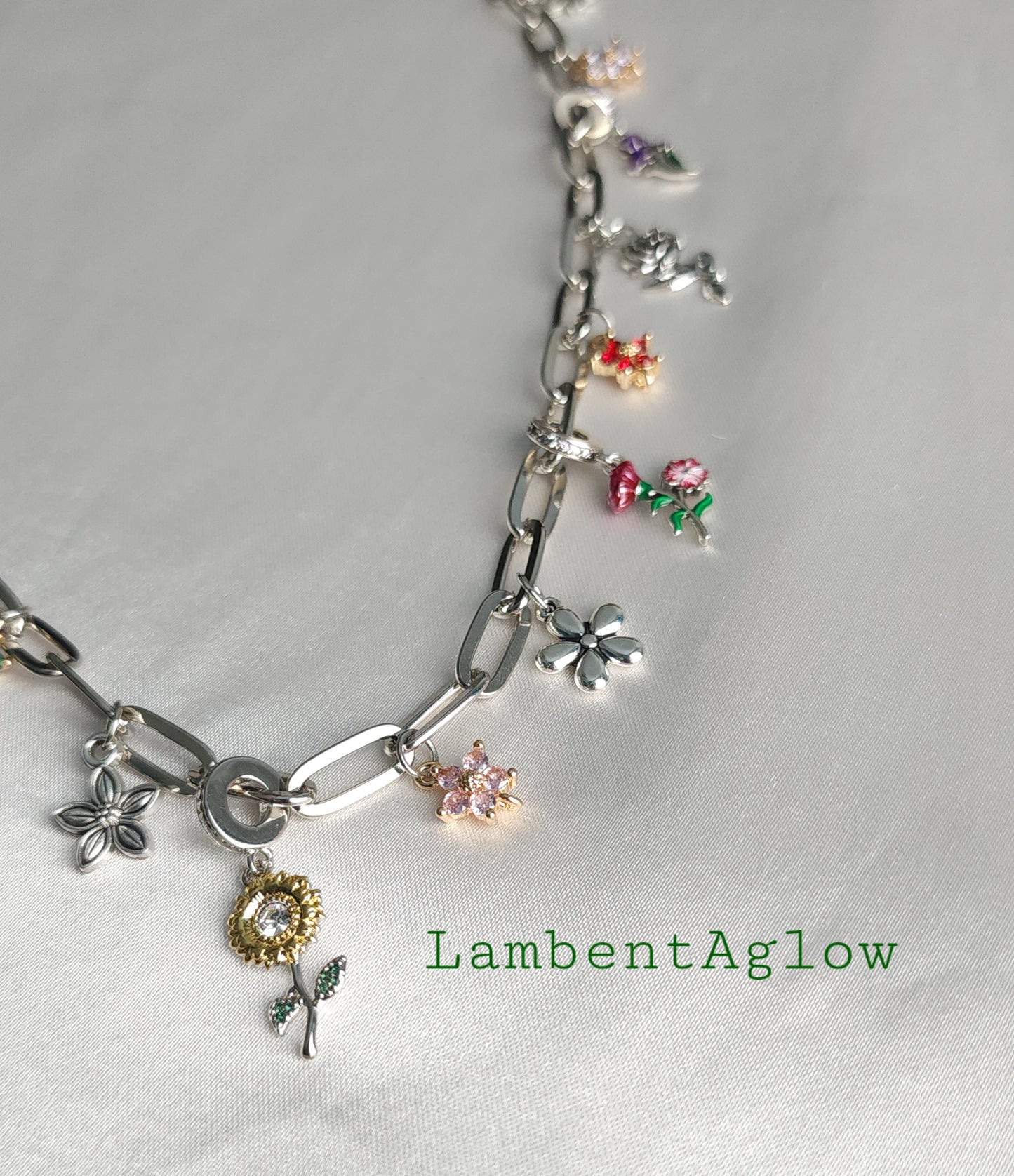 Floral Garden Charm Necklace
