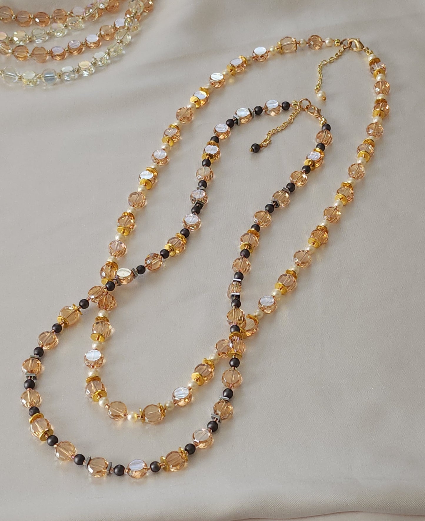 Sparkling Champagne Pearl Necklace