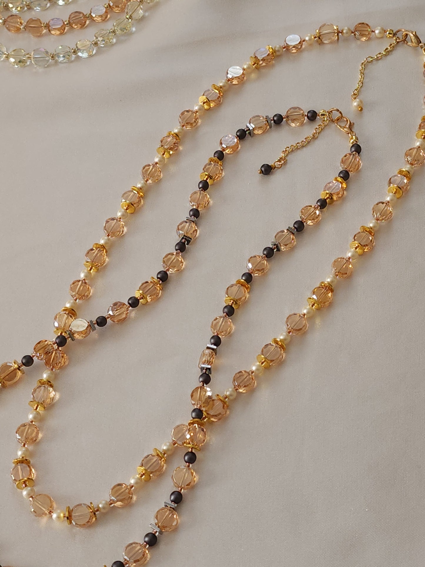 Sparkling Champagne Pearl Necklace