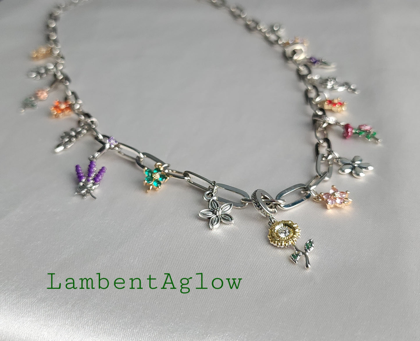 Floral Garden Charm Necklace