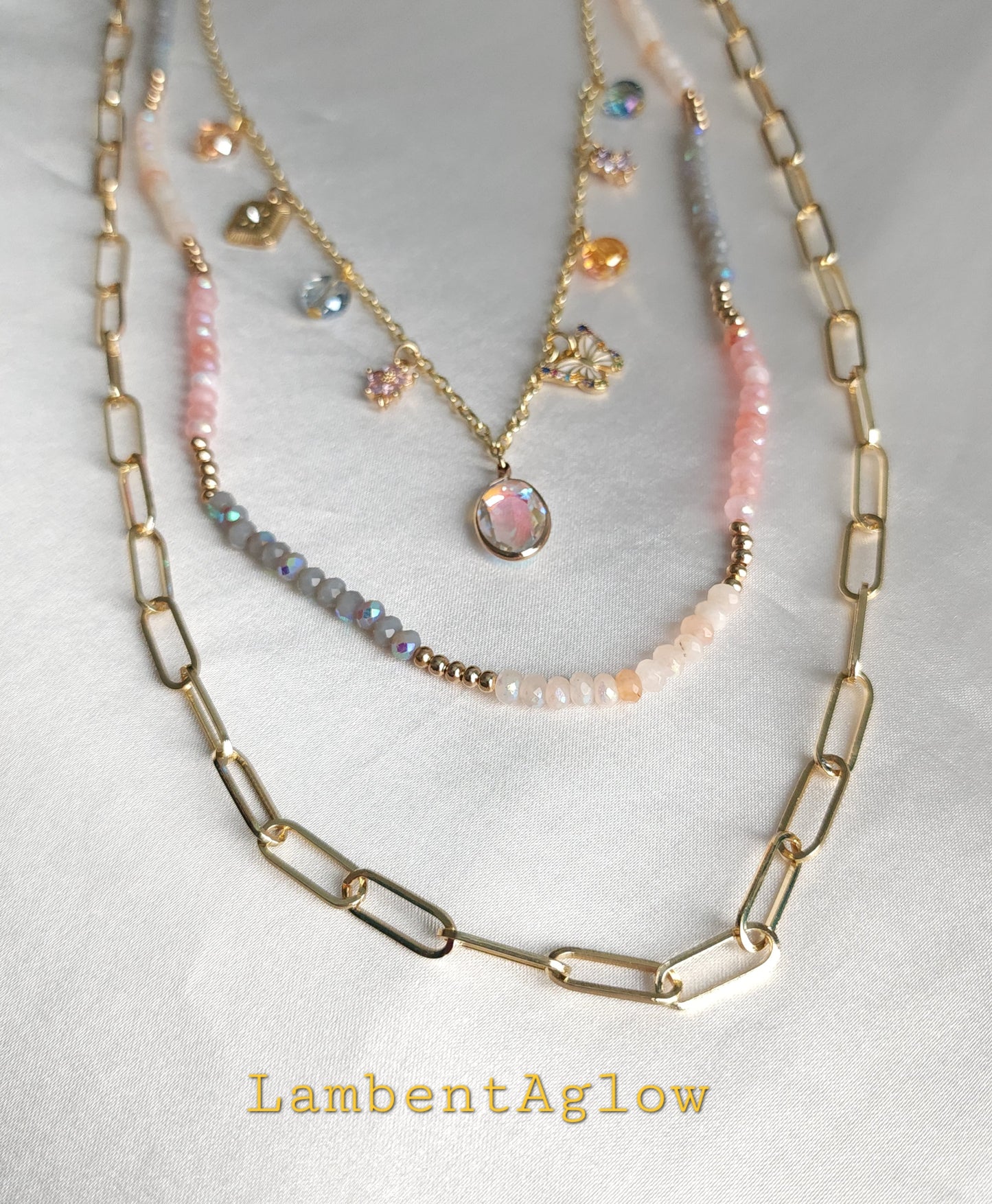 Opaline Mirage Charm Necklace