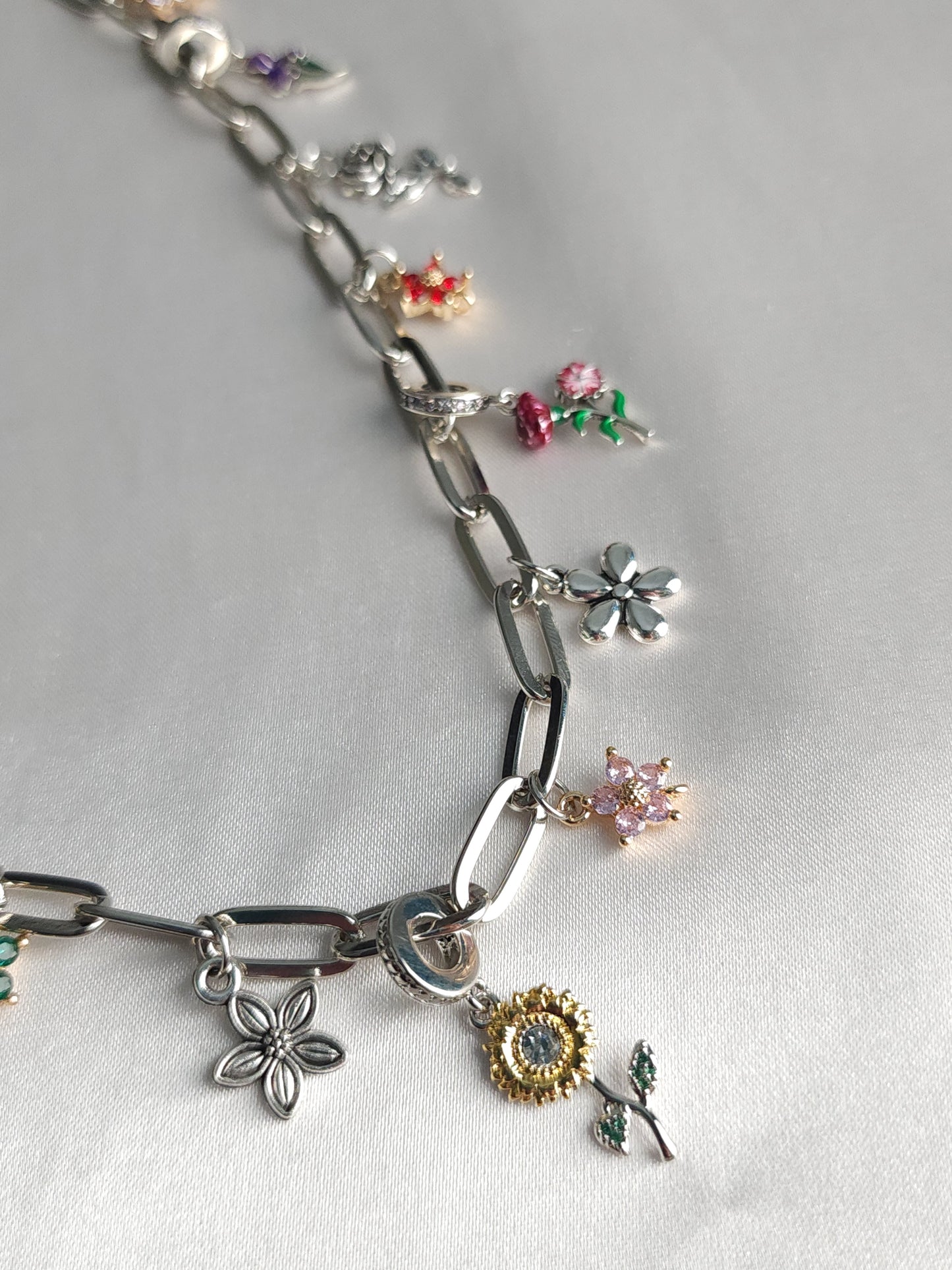 Floral Garden Charm Necklace
