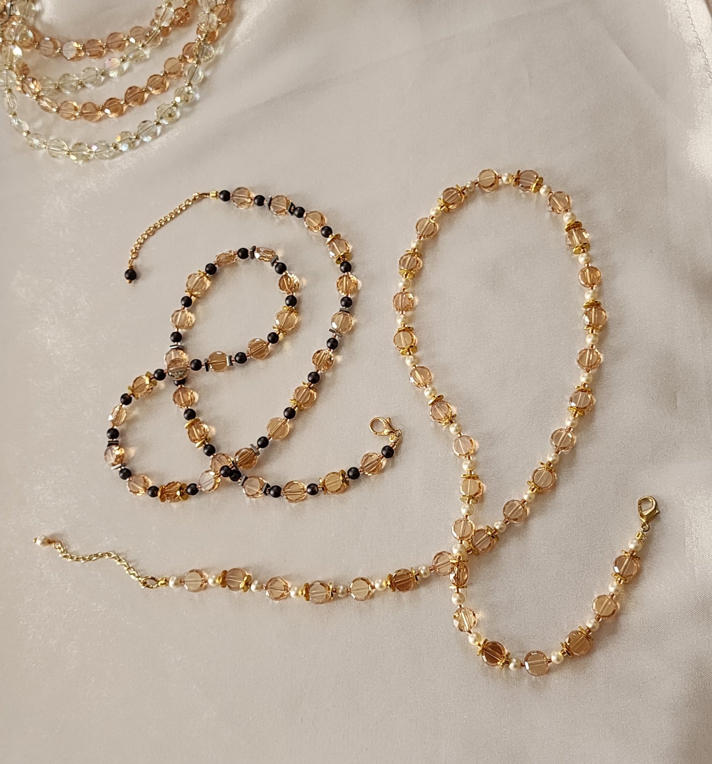 Sparkling Champagne Pearl Necklace