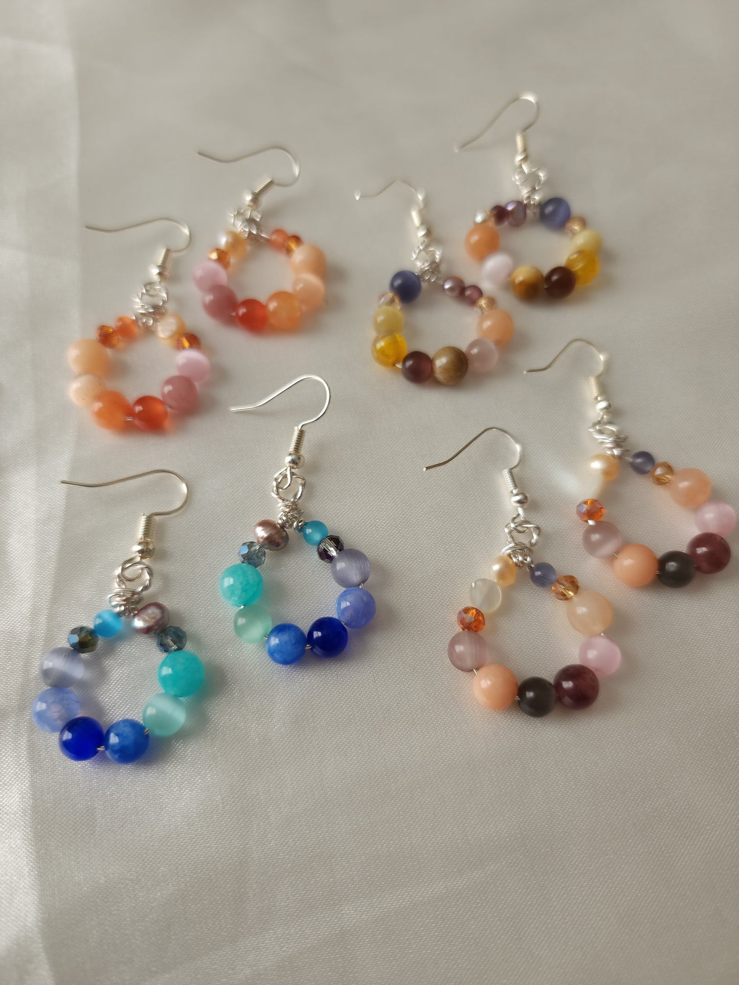 Natural Stone & Cateye Loops