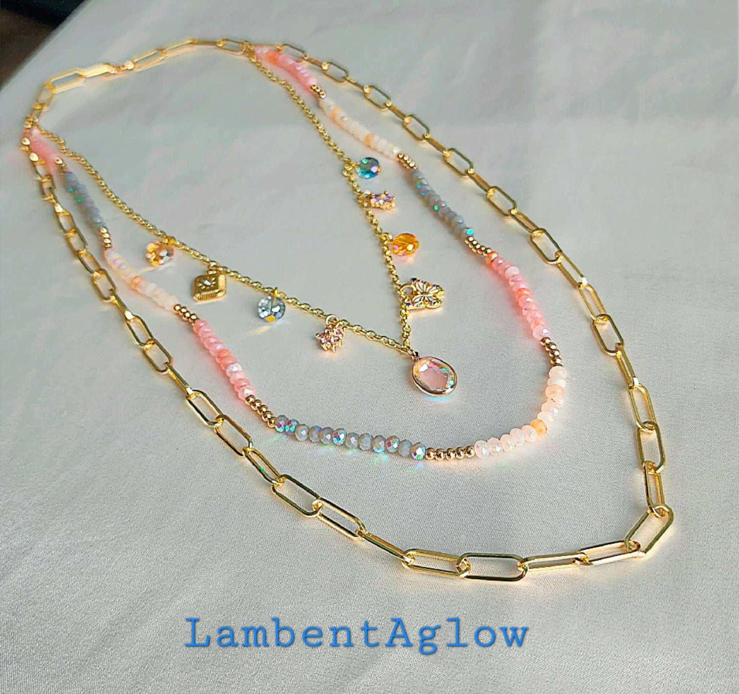 Opaline Mirage Charm Necklace