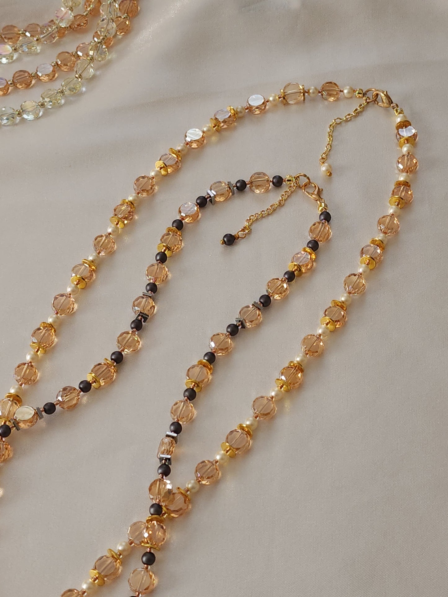 Sparkling Champagne Pearl Necklace
