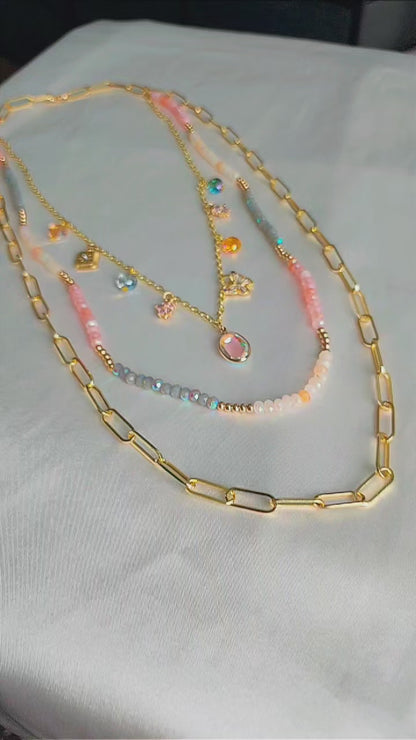 Opaline Mirage Charm Necklace