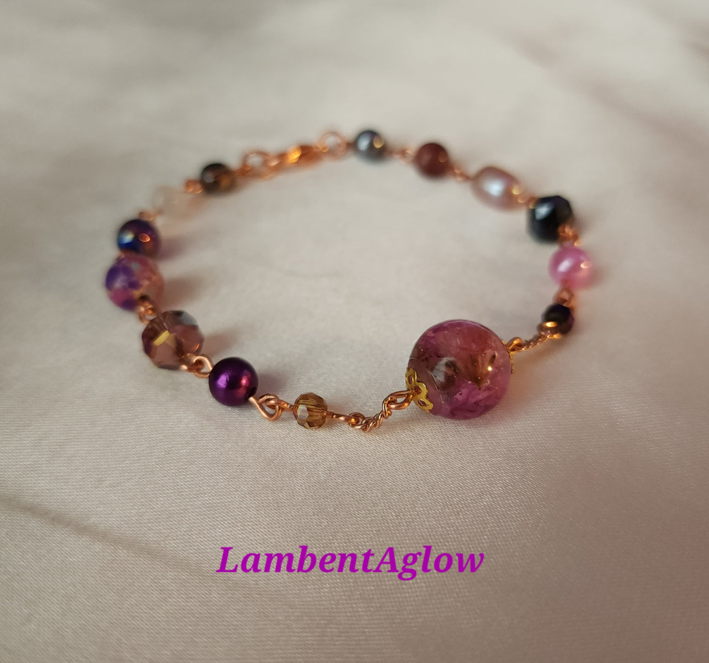 Floral Amethyst Bracelet