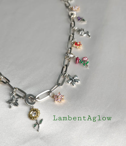 Floral Garden Charm Necklace