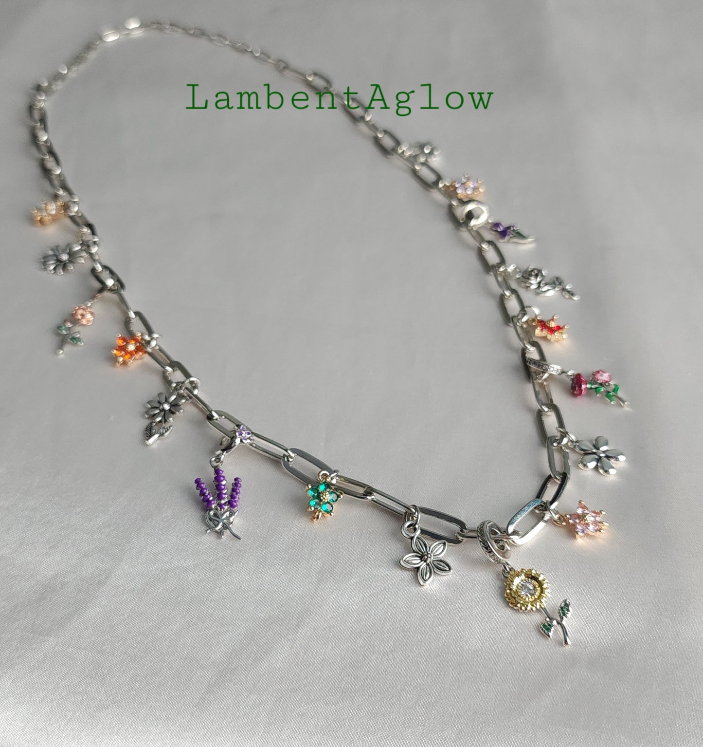 Floral Garden Charm Necklace