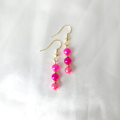 Pink Pearl Earrings