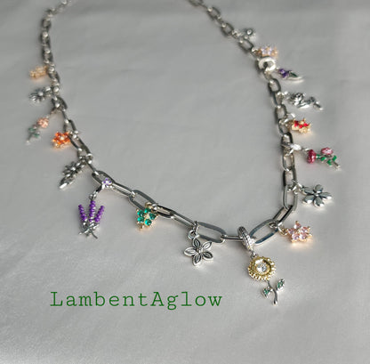 Floral Garden Charm Necklace