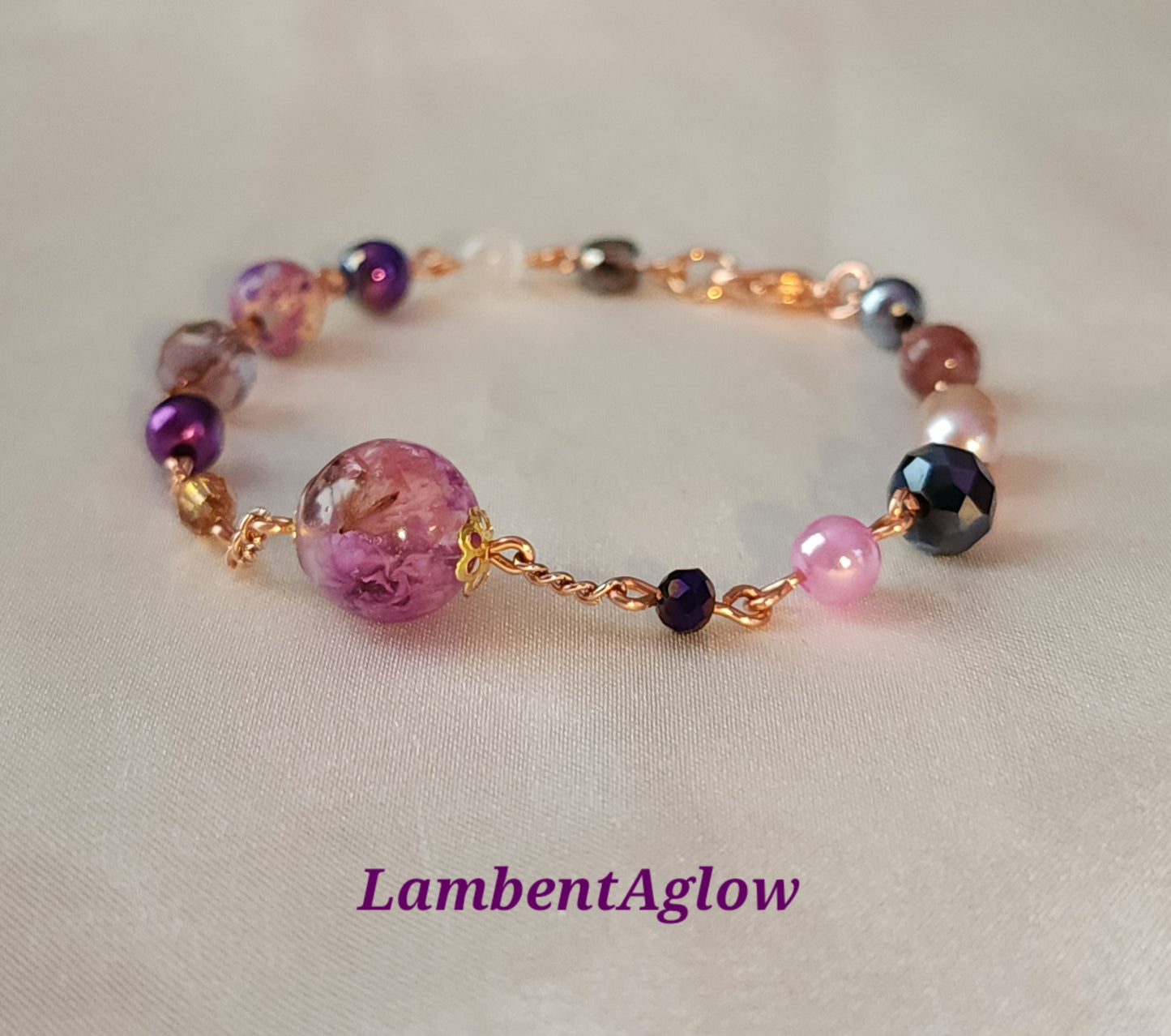 Floral Amethyst Bracelet